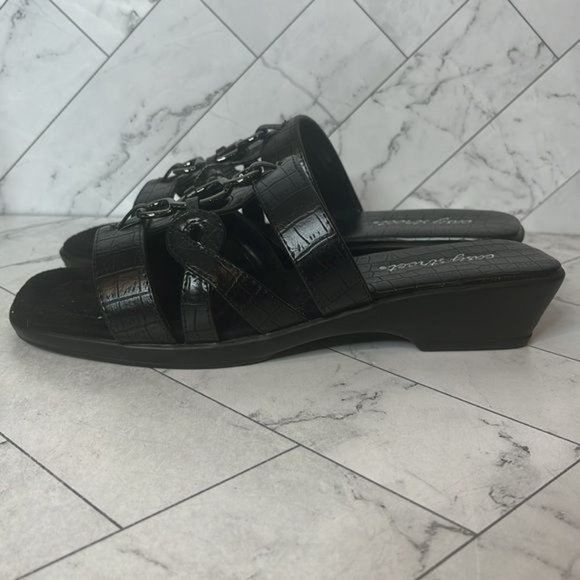 NWT Easy Street Womens Torrid Black Sandal Shoe Size 8WW Extra Wide - Picture 5 of 10